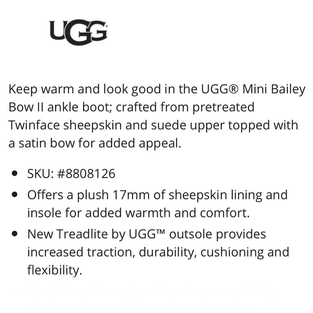 UGG Mini Bailey Bow II Sparkle Glitter Ankle Boot - Picture 14 of 15